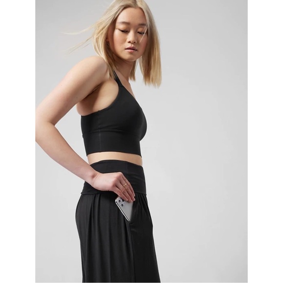 Athleta Wide Leg Studio Pant Black Lounge Size M - Picture 3 of 10